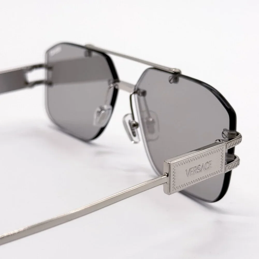 NEW VERSACE VE2275 1000/8V SUNGLASSES VE2275 10008V SILVER MOD 2275 1000/8V